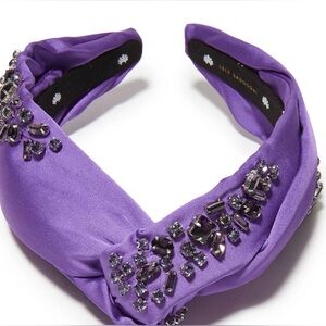 NWT Lele Sadoughi February Amethyst Marlene Jeweled Birthstone Headband
